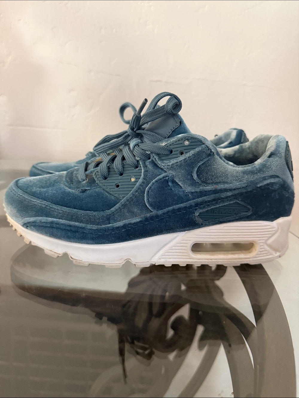 Nike Air Max 90 Lucky Charms Teal Velvet Sneakers